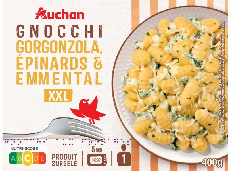 Gnocchi Auchan Gorgonzola Espinafres Emmental Xxl 400 g