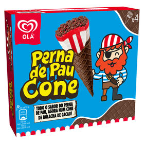 Gelado Cone Perna De Pau Olá 360 ml (4 Un)