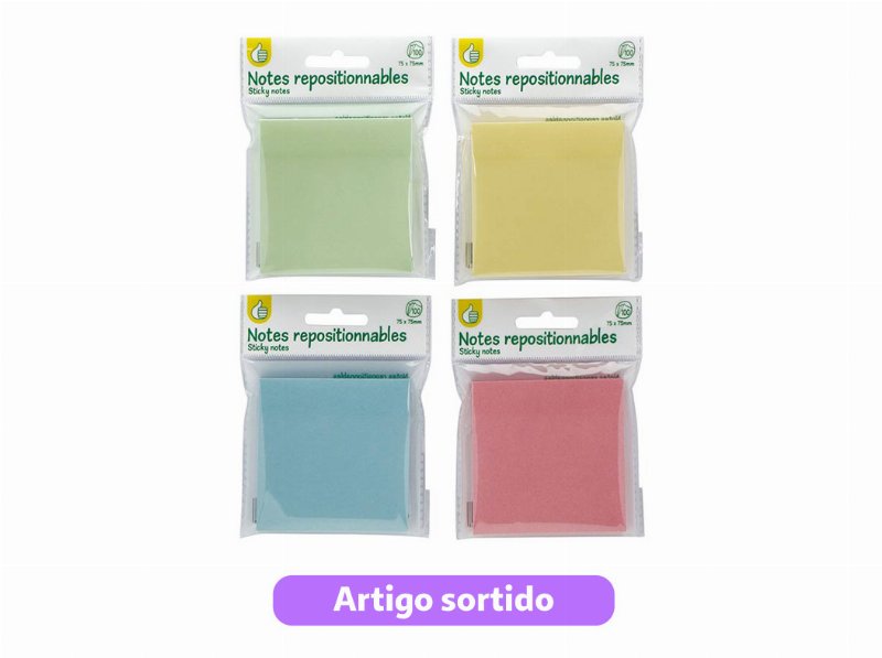 Conjunto De 100 Folhas Autocolantes Polegar 75X75Mm Cores Sortidas