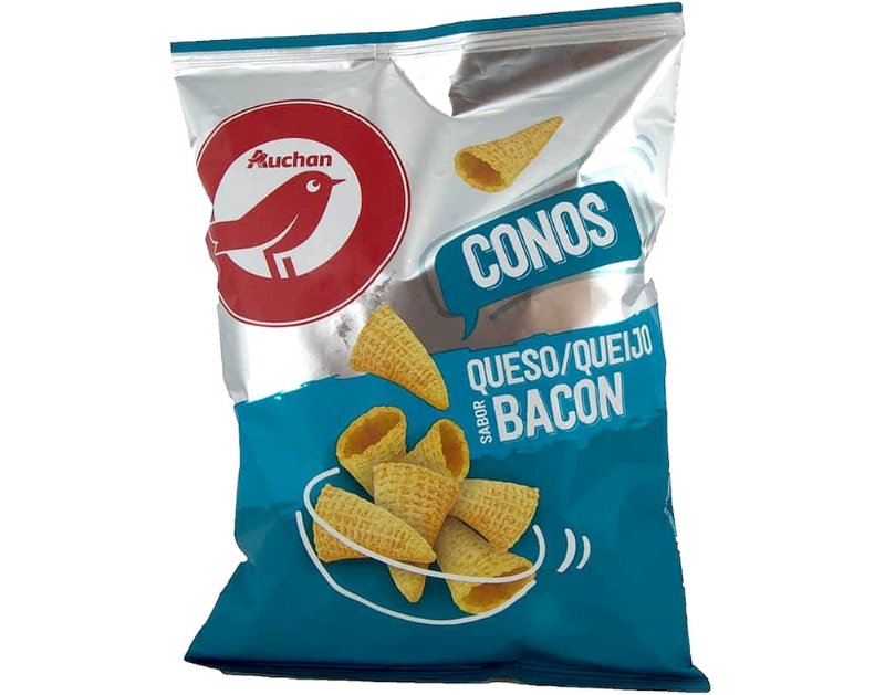 Cones Auchan Sabor Bacon E Queijo 80 g