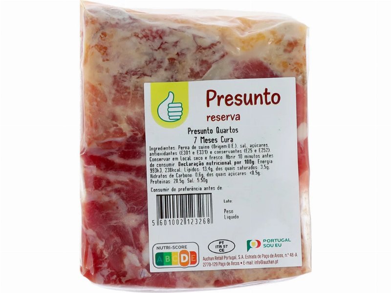 Presunto Reserva Polegar Quartos 7 Meses De Cura 800 g