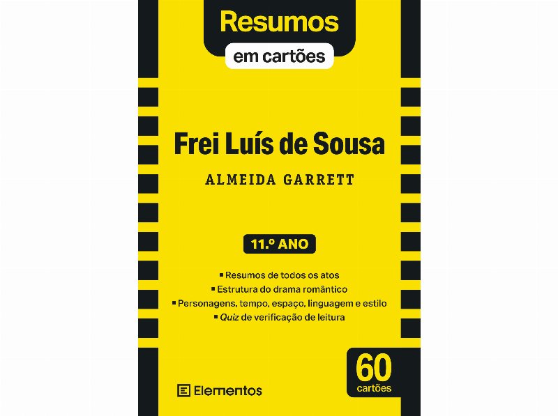 Livro Resumos Em Cartões - Livro Frei Luís De Sousa