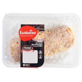 Rolo De Carne De Frango Com Queijo Cheddar E Fiambre Lusiaves 680 gr (Aprox.)
