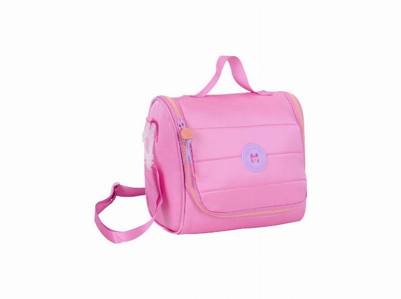 Lancheira Marshmallow Puffy Rosa 21X24X12Cm