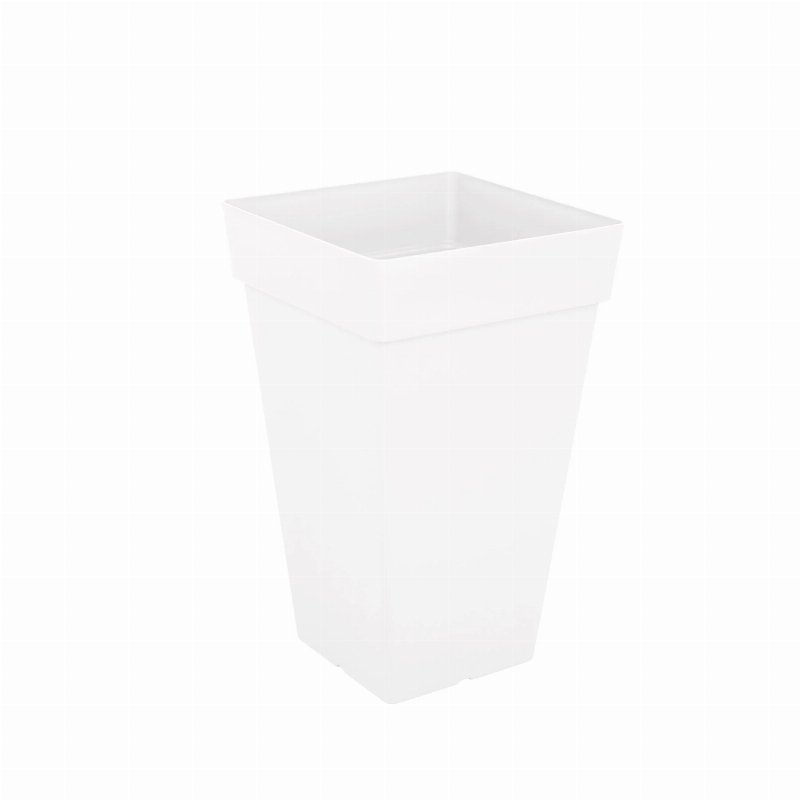 Artevasi Vaso Capri Quadrado Alto 65 Cm Branco