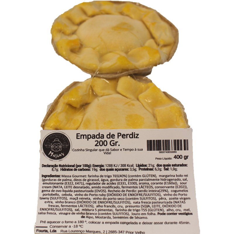 Empadas De Perdiz 2X200 g 400 g