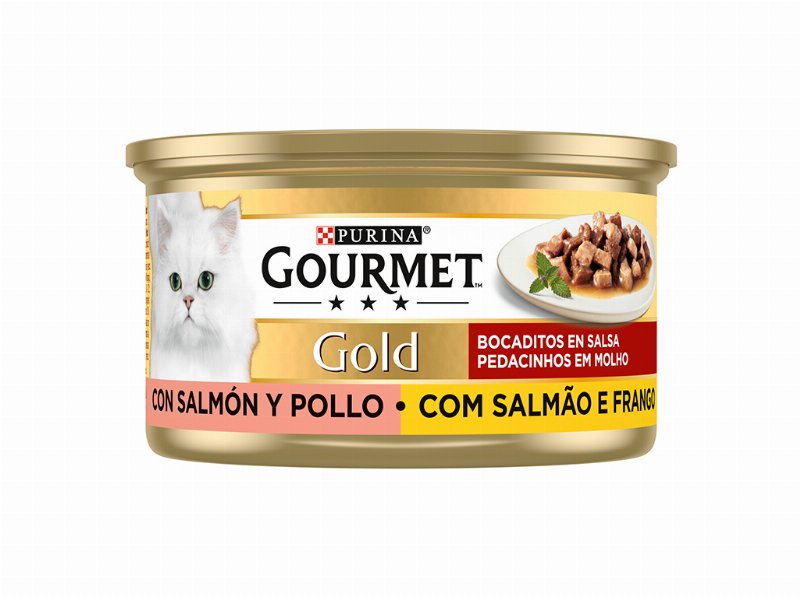 Comida Húmida Para Gato Gourmet Gold Com Salmão E Frango 85 g