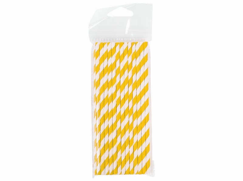 Conjunto 25 Palhinhas Cartão Amarelo Actuel