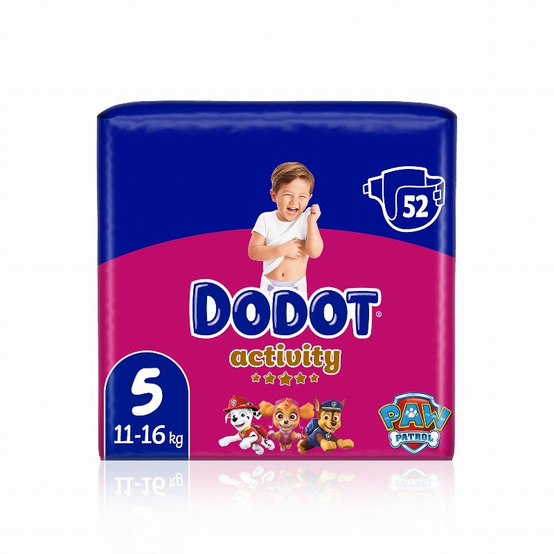 Dodot Activity Fraldas T5 (11-16 kg) 52 Un