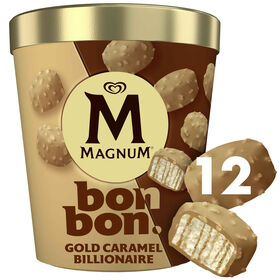Gelado Bombom Double Gold Caramelo Billionaire Magnum 204 ml (12 Un)