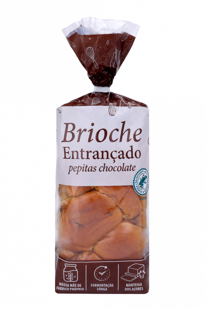 Pão Brioche Entrançado Com Pepitas De Chocolate Nossa Padaria 0.4Kg