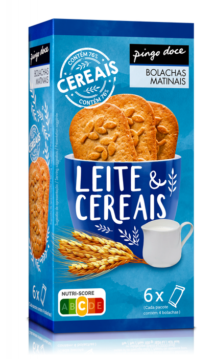 Bolachas Matinais De Leite E Cereais Pingo Doce 0.3Kg