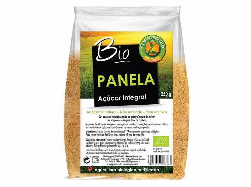 Açúcar Cem Porcento Cana Panela Integral 250 g