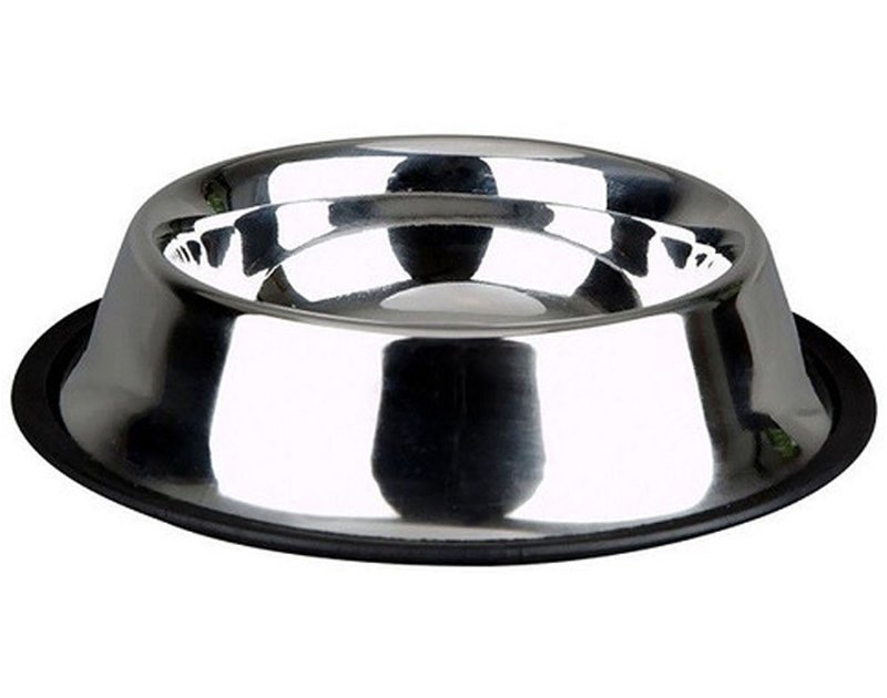 Comedouro Com Antiderrapante Inox 240 ml 15.5Cm