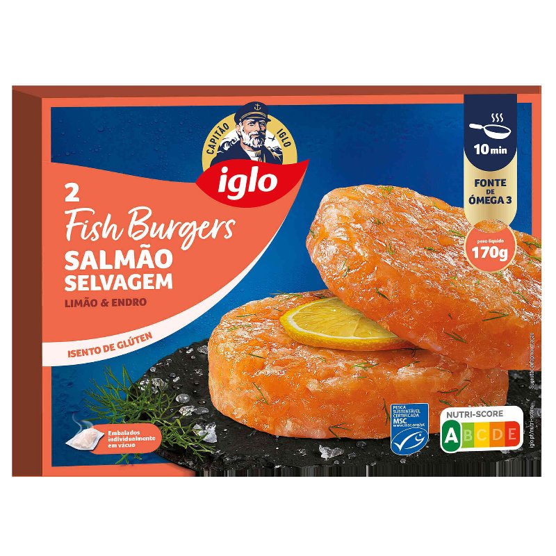 Hambúrguer De Salmão Capitão Iglo 170 g