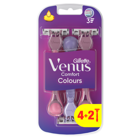 Lâminas Descartáveis Comfort Colours 3 Gillette Venus  6 Un