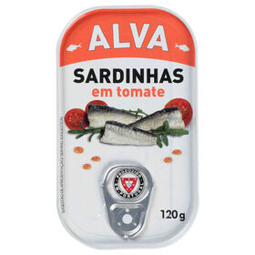 Sardinha Inteira Em Tomate Alva 120 gr (Peso Escorrido 85 gr)