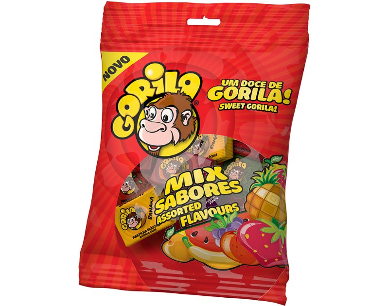 Pastilha Gorila Elástica Mix Sabores 60 g