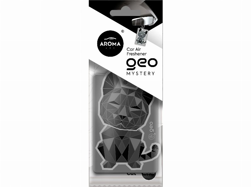 Ambientador Auto Aroma Car Geo Cat Black 30D
