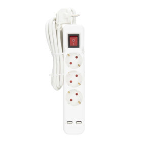 Bloco 3 Tomadas E 2 Entradas Usb Com Interruptor 2Mts Branco Boost 1 Un