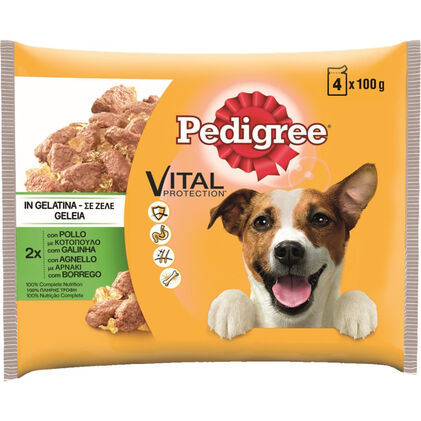 Comida Húmida Para Cão Com Galinha E Borrego Em Geleia Pedigree 0.4Kg