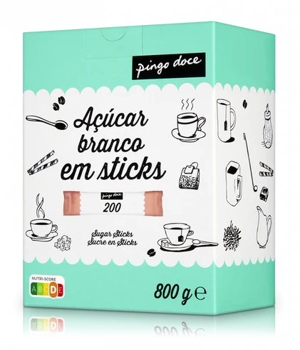 Açúcar Branco 200 Sticks Pingo Doce 0.8Kg