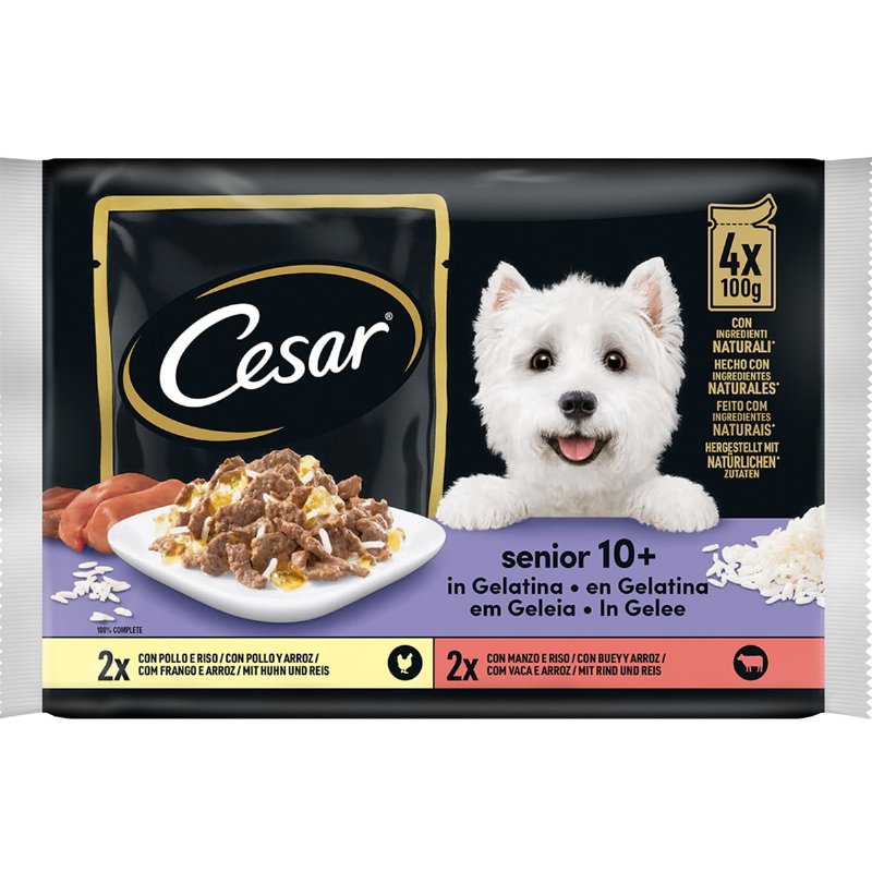 Alimento Húmido Para Cão Sénior 4X100 g 400 g