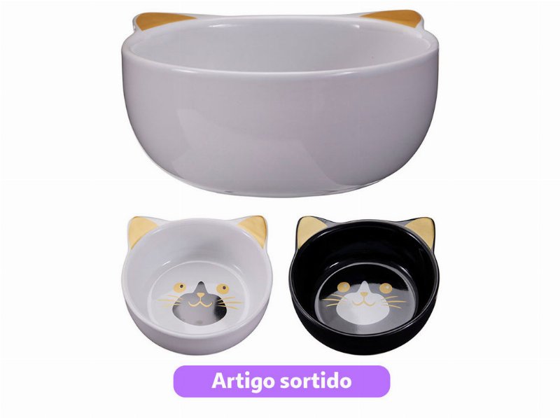Comedouro Para Gato Cats Collection Gato Cerâmica 350 ml Cores Sortidas