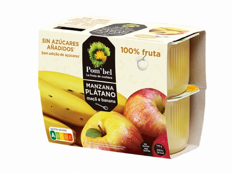 Puré De Fruta Pom`bel Maçã E Banana 4X100 g