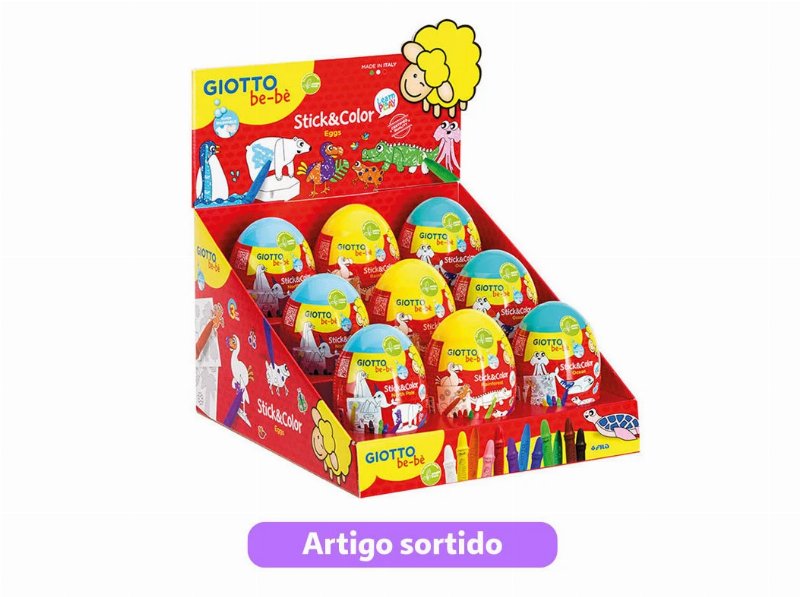 Conjunto Giotto Be-Bé Stick And Color Egg Modelos Sortidos