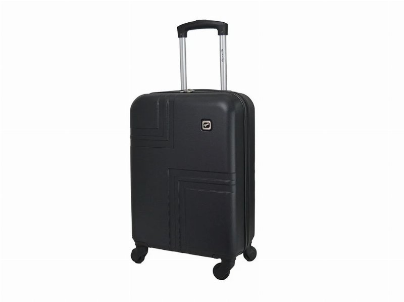 Mala De Cabine Rígida Airport Preto 4 Rodas 53X35X20Cm
