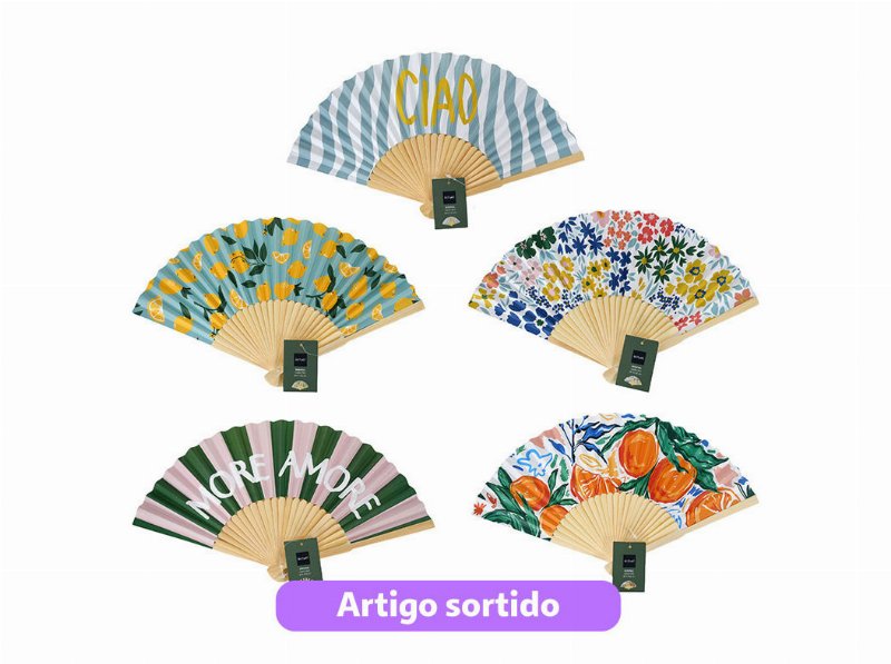 Leque Decorativo Bamboo Actuel 39Xa21Cm Modelos Sortidos