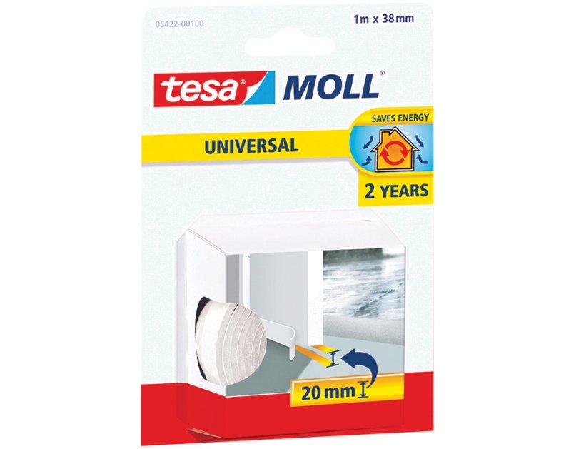 Rolo Veda Portas Tesa Moll Branco 1X38Cm