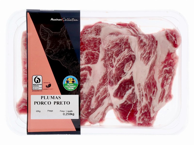 Plumas De Porco Preto Auchan Cultivamos O Bom 250 gr