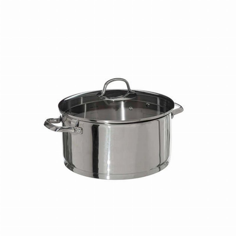 Hkh Panela Resilience Em Inox Com Tampa Em Vidro 28 Cm