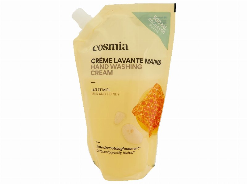Sabonete Líquido Cosmia Recarga Leite E Mel 500 ml
