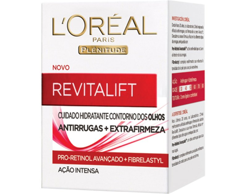 Creme L'oreal Paris Rosto Plenitude Revitalift Olhos 15 ml