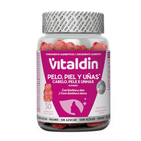 Gomas Suplemento Biotina E Zinco Para Cabelo, Pele E Unhas Vitaldin 30 Un