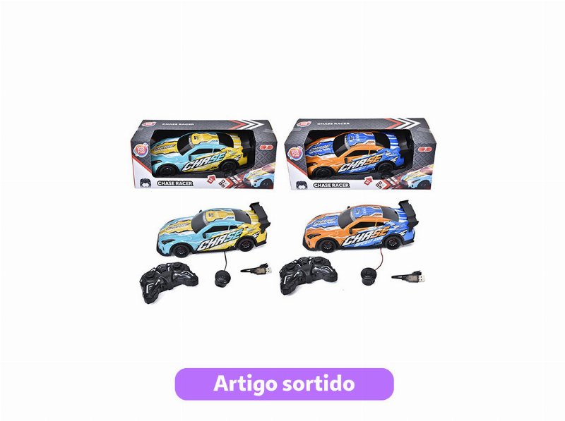 Chase Car One Two Fun R/C Com Luz E Som Cores Sortidas