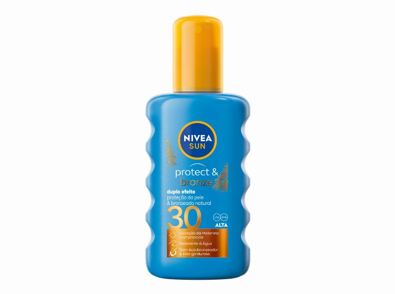 Protetor Solar Bronzeado Natural Spray Fp30 Protect & Bronze Nivea Sun 200 ml
