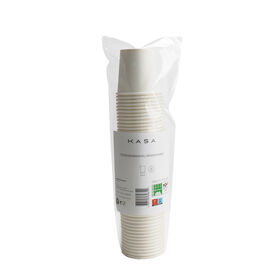 Conjunto 50 Copos Café Papel Branco 10 cl Kasa