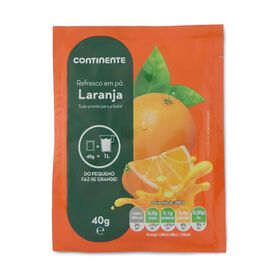 Refresco Em Pó Laranja Continente 40 gr