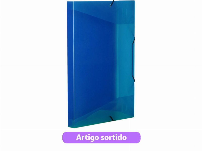 Capa Com Elasticos E Abas Viquel Propyglass A3 Com Lombada 3Cm Cores Sortidas