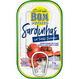 Sardinha Em Tomate Bom Petisco 120 gr (Peso Escorrido 84 gr)