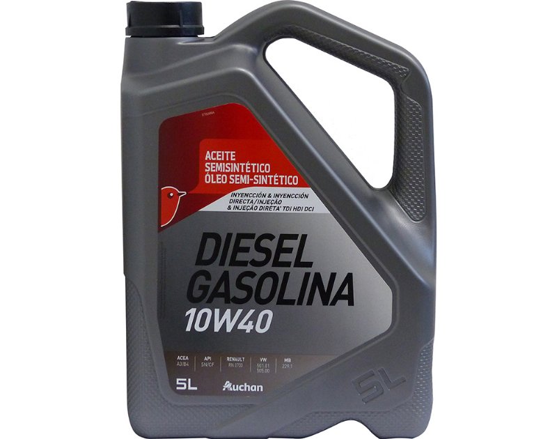 Óleo De Motor Auchan Semi-Sintético 10W40 Gasolina/Diesel 5 l