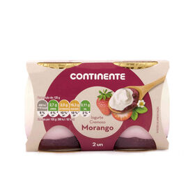 Iogurte Cremoso Vidro Morango Continente 250 gr (2 Un)