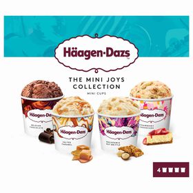 Gelado Joys Collection Minicups Häagen-Dazs 380 ml (4 Un)