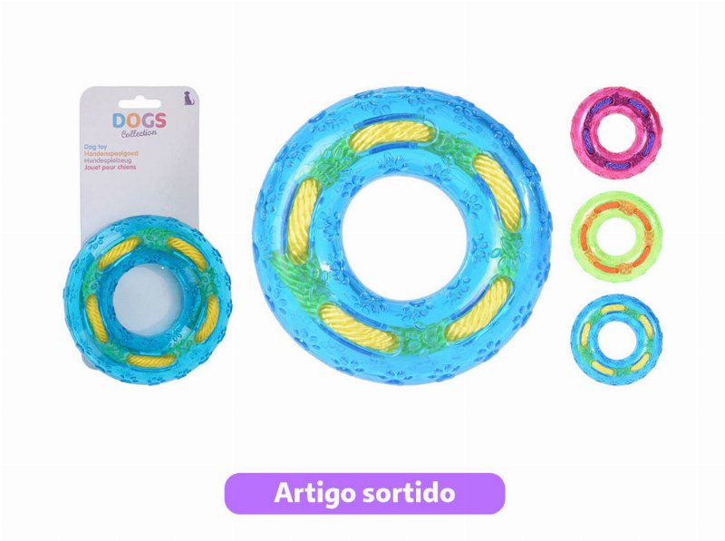 Brinquedo Cão Dogs Collection Disco Com Corda 12.5Cm Cores Sortidas