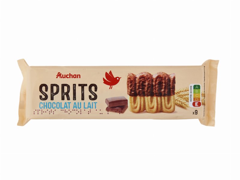 Biscoitos Auchan Sprits Chocolate Leite 150 g