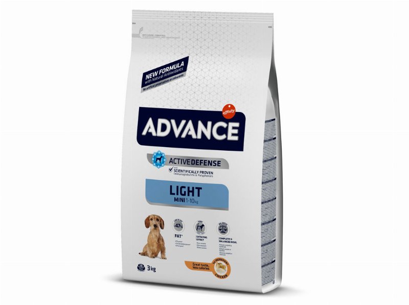 Ração Cão Advance Mini Light Frango 3 kg